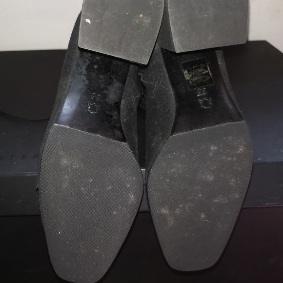 Rouje Black Suede 'Josephine' Lace Up Ankle Boots - Picture 7 of 8